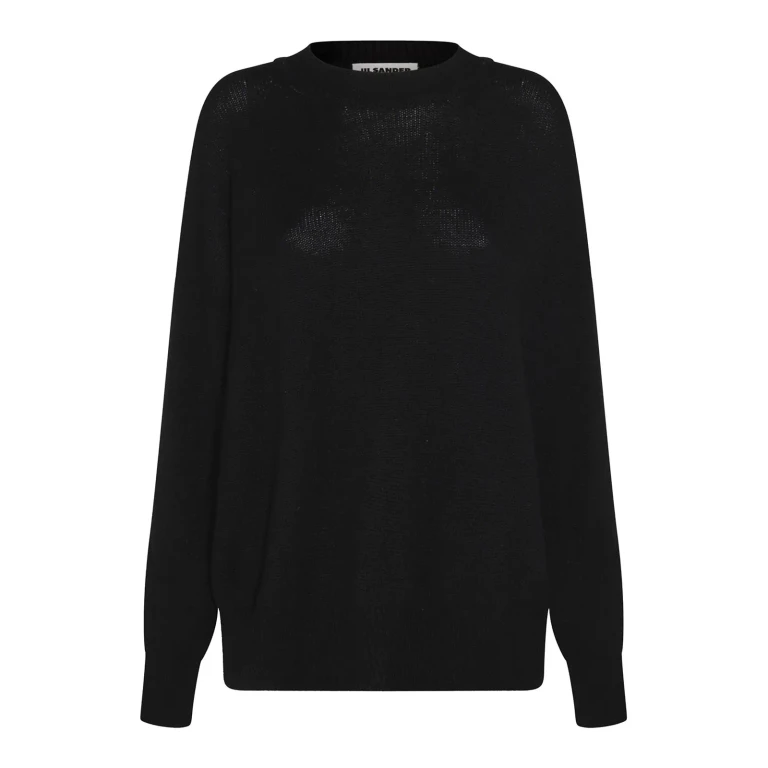 질샌더 크루넥 스웨터 - 블랙