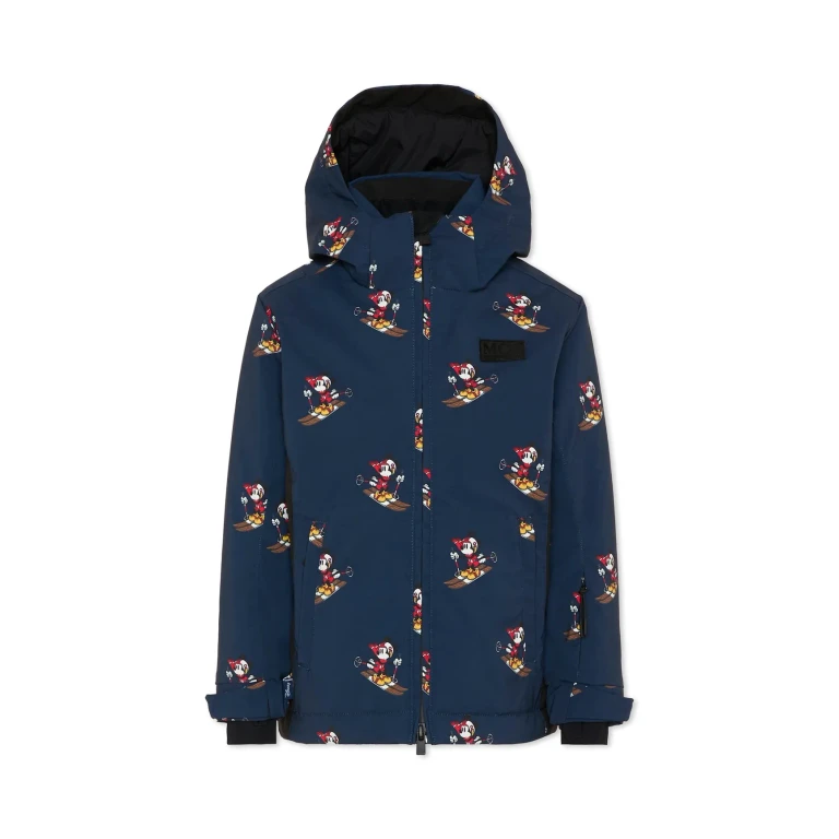MC2 Saint Barth Blue Snow Down Jacket For Boy With Mickey Mouse