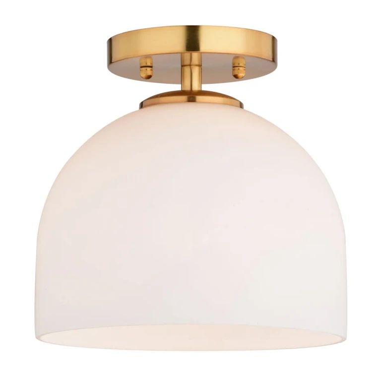 Natural Brass Semi-Flush Mount from the Shelby Collection