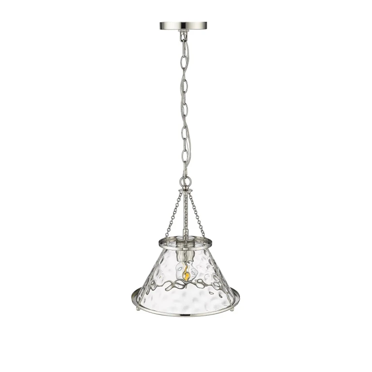 Polished Nickel One Light Pendant from the Javis Collection