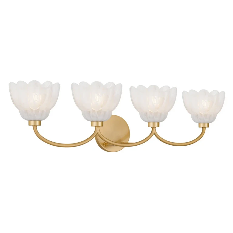 Brushed Gold Bathroom Vanity Light from the Whitecap Collection