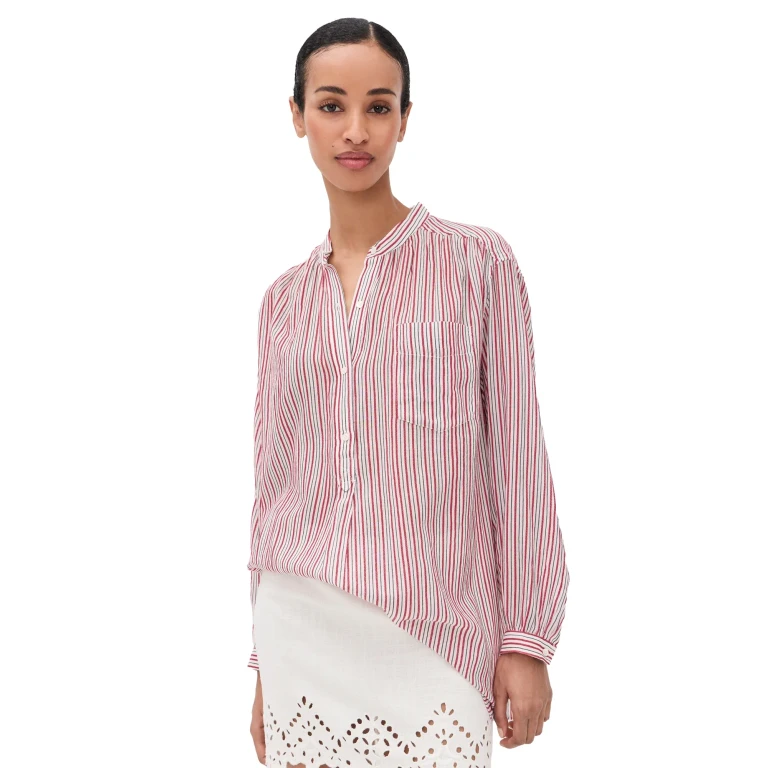 Isabel Marant Étoile Sapha Blouse Ecru/Red 36