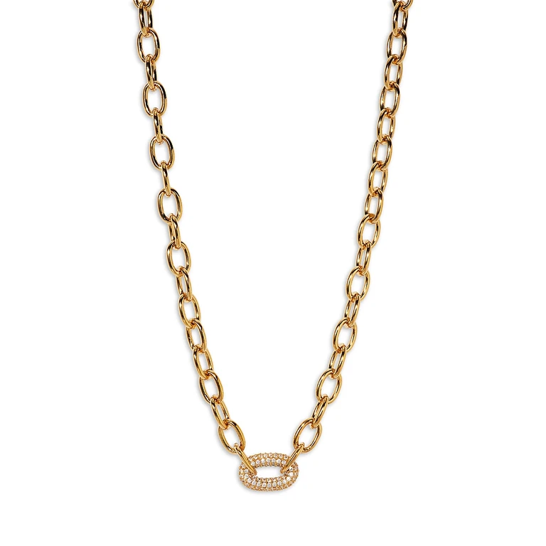 Nadri Alma Pave Link Chain Necklace, 18