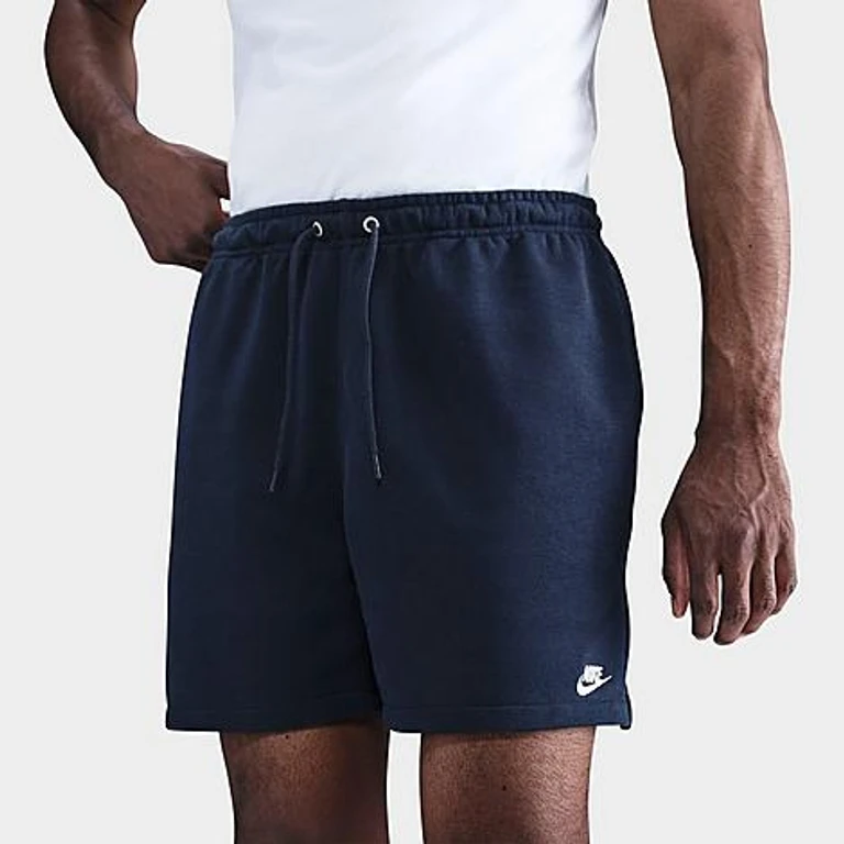 Nike Men's Club French Terry Flow Shorts in Obsidian/Obsidian/White Size: XS