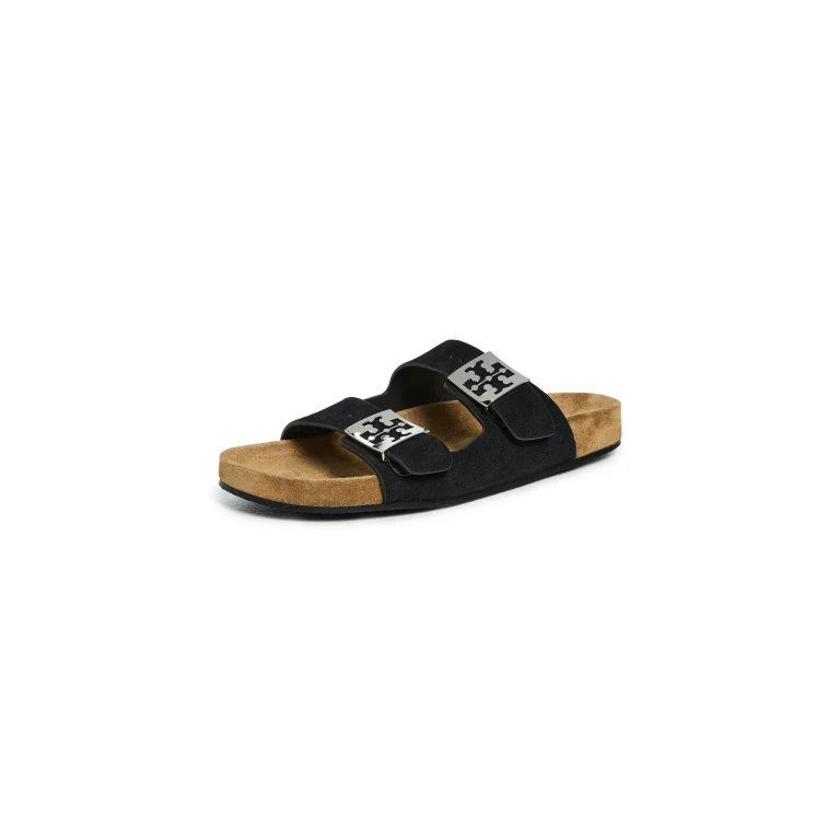 Tory Burch Mellow Slides Perfect Black/Light Teak 7