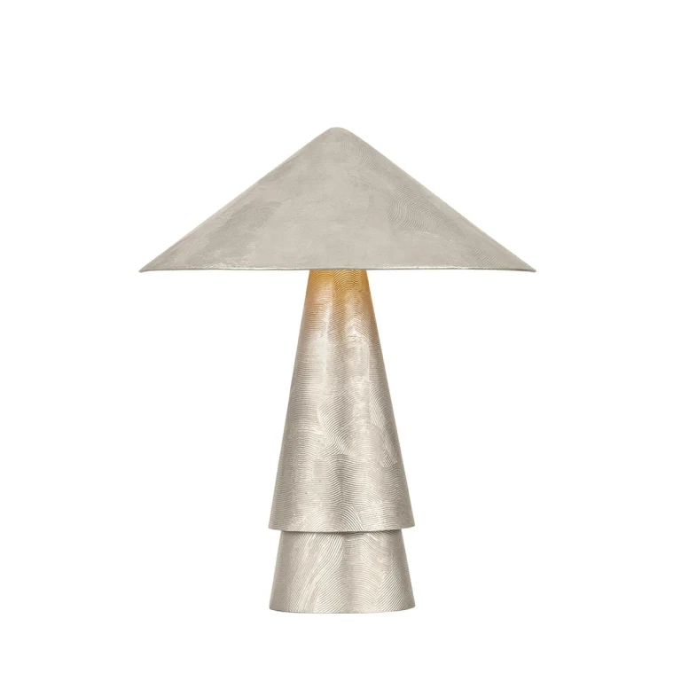 Warm Silver Leaf Table Lamp from the Foxton Collection