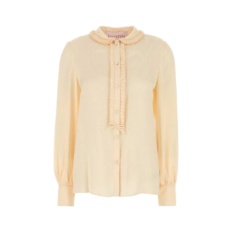 Valentino Garavani Cream Silk Shirt Betulla Exterior: Camicie - Women