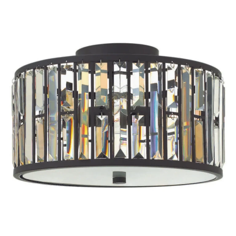 Vintage Bronze LED Flush Mount from the Gemma Collection