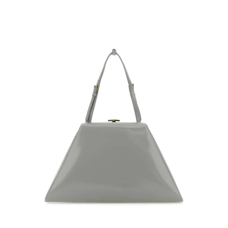 Light Grey Leather Handbag