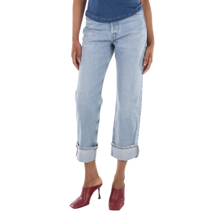 Agolde Marbled Fran Low Slung Straight Jeans