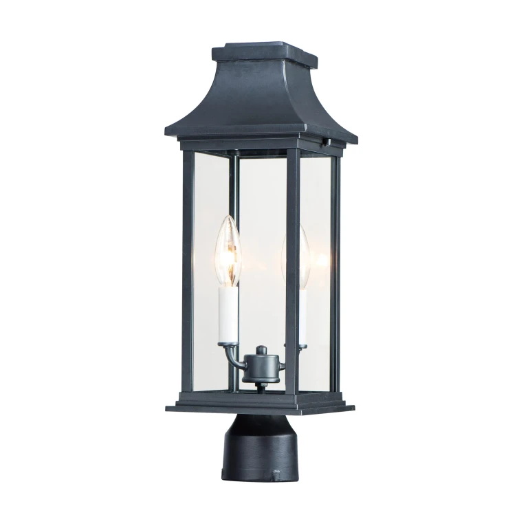 Maxim Vicksburg 2-Light Outdoor Post Light in Black - 30020CLBK