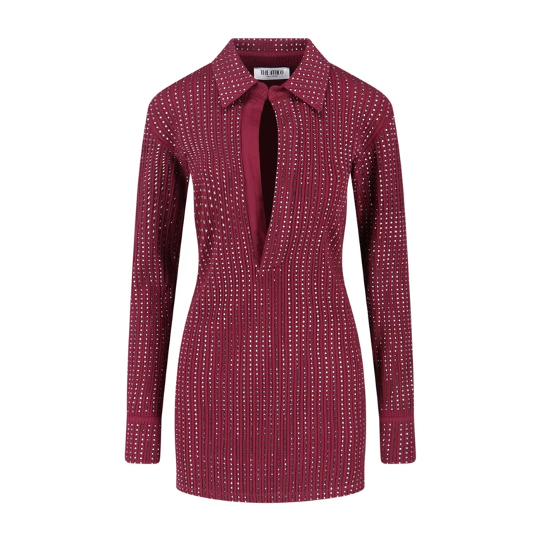 The Attico Rhinestone Mini Dress