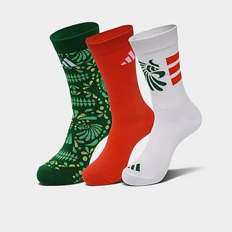 adidas Men's FIFA World Cup 26 Host Nation Mexico Crew Socks (3-Pack) Size: Medium