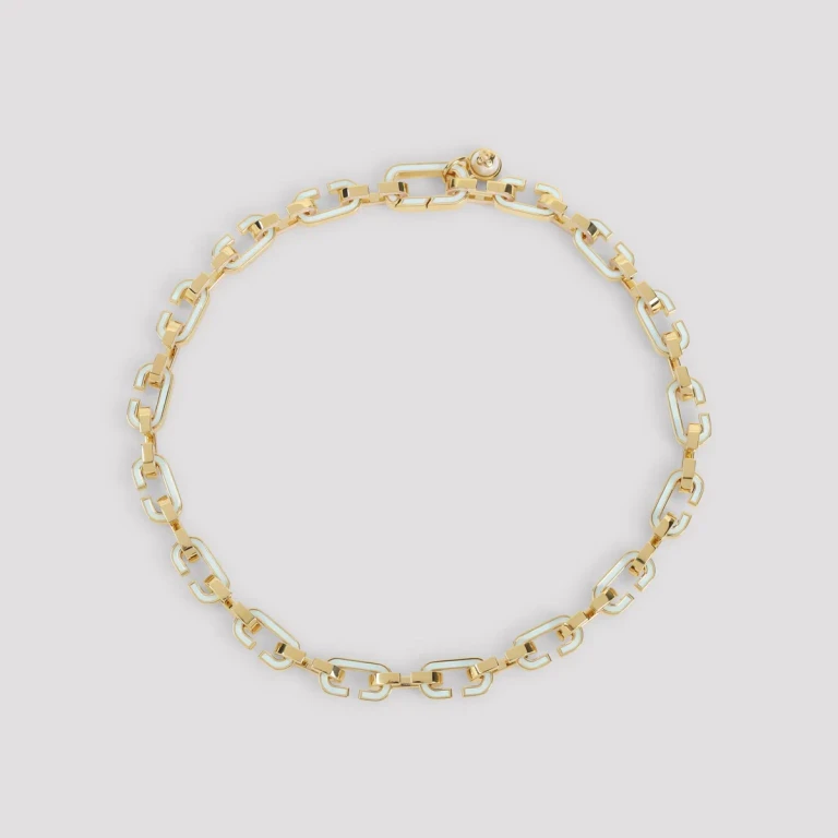 Casablanca Enamel C Link Necklace