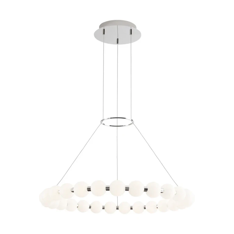 Polished Nickel LED Chandelier from the Orbet Collection