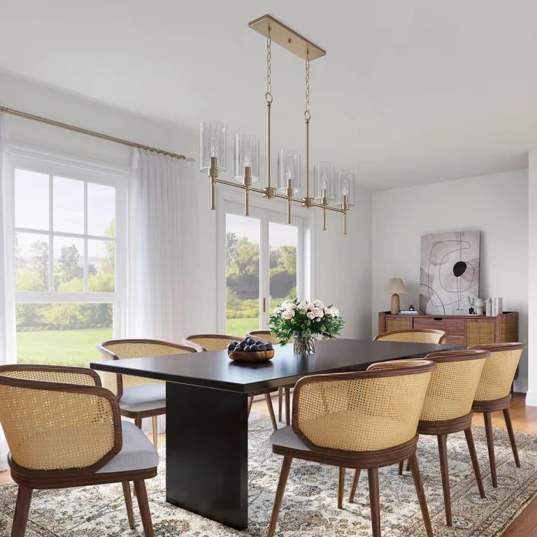 Modern Gold Five Light Chandelier from the Chastine Collection