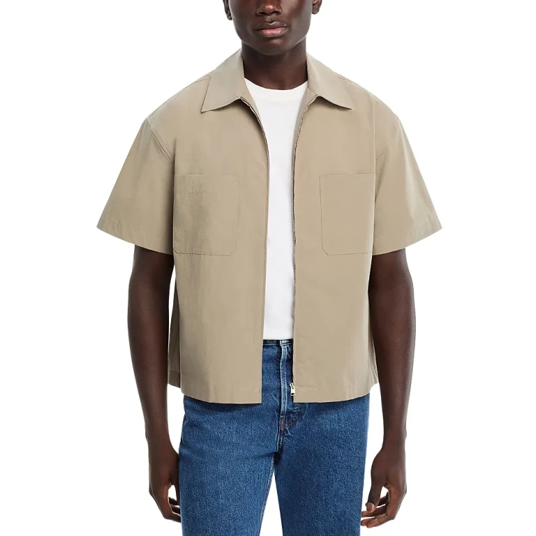 Frame Light Poplin Zip Shirt