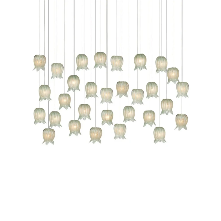 Green Silver 30 Light Pendant from the Polpo Collection