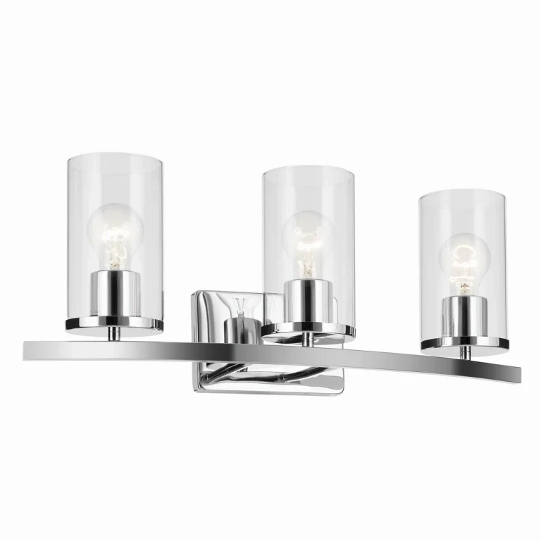 Chrome Bathroom Vanity Light from the Crosby Collection