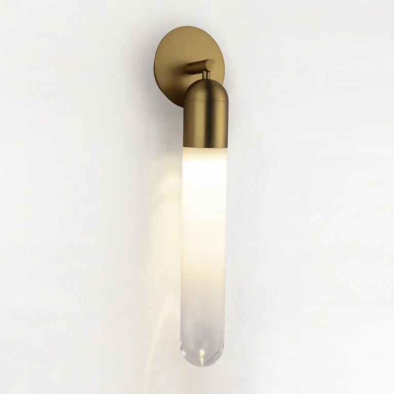 Aged Brass Wall Sconce from the Tribeca Collection