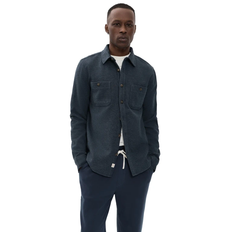 Marine Layer Pacifica Twill Shirt Navy S
