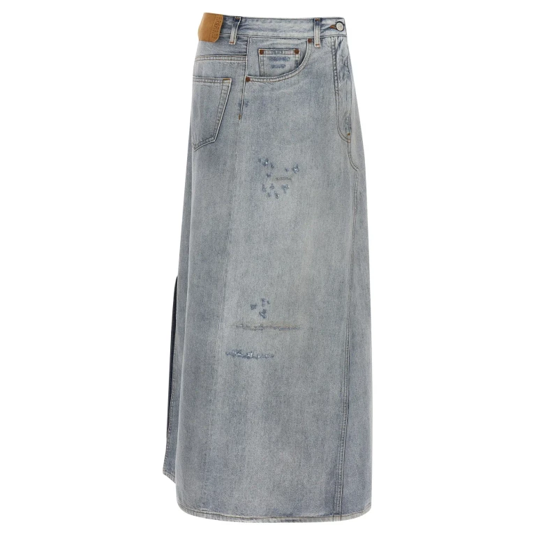 MM6 Maison Margiela Jupe Midi - Bleu Clair