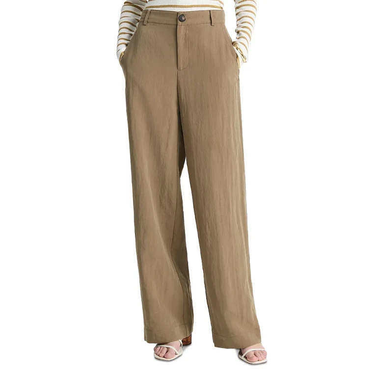 Vince Mid Rise Relaxed Wide Leg Pants
