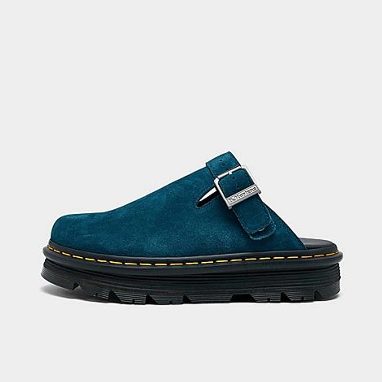 Dr. Martens Women's Zebzag Suede Slingback Mule Sandals in Neptune Blue EH Suede Size: 6.0