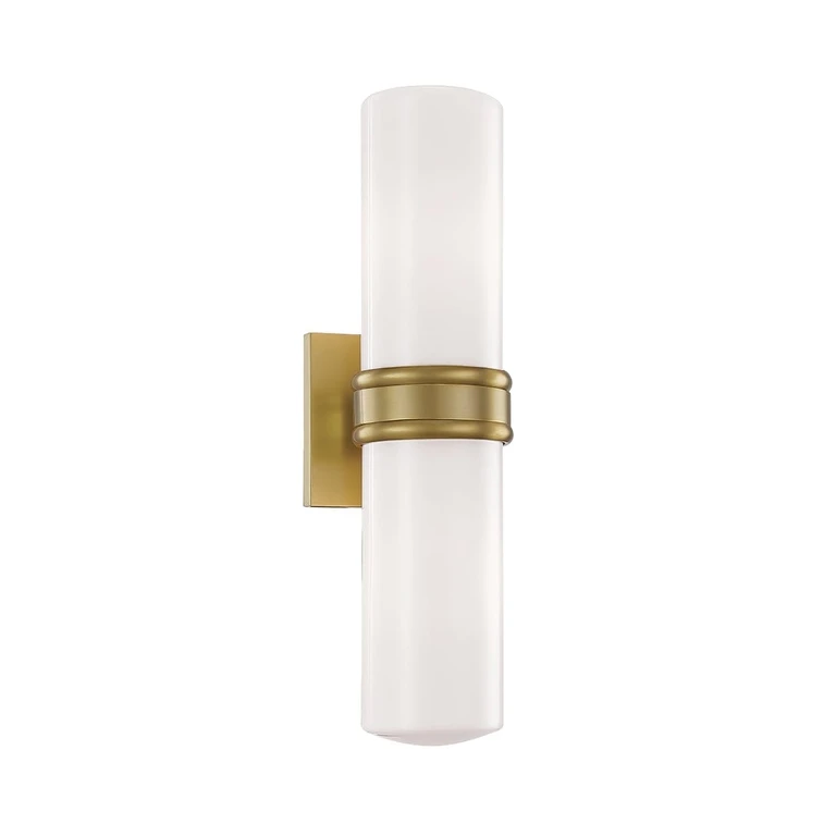 Mitzi Natalie 2-Light 16" Wall Sconce in Aged Brass