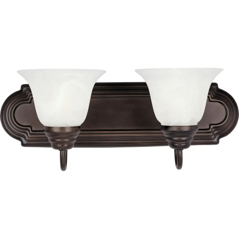 Oil Rubbed Bronze Two Light Bath Vanity from the Essentials - 801x Collection