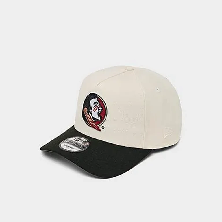 New Era Florida State University Seminoles 9FORTY Snapback Hat in Chrome/Black