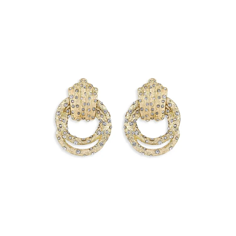 Ettika Only Royalty Pave Doorknocker Drop Earrings