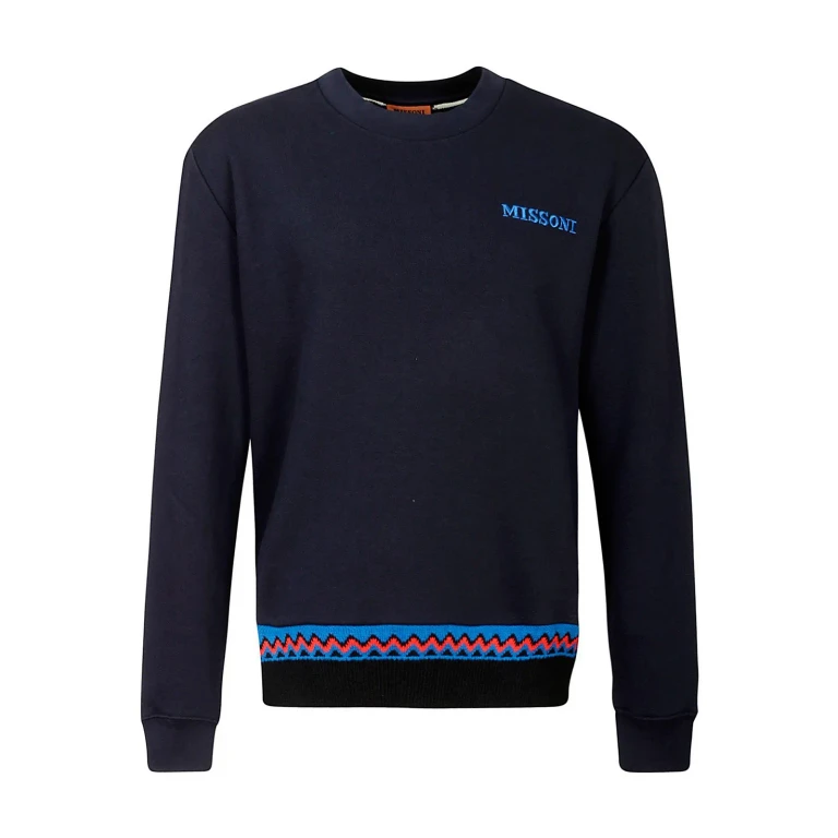 미쏘니 남성용 블루 스웨트셔츠