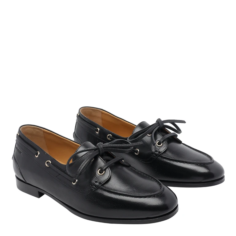 Bally With Heel Black Calf Leather/rubber Sole - Women