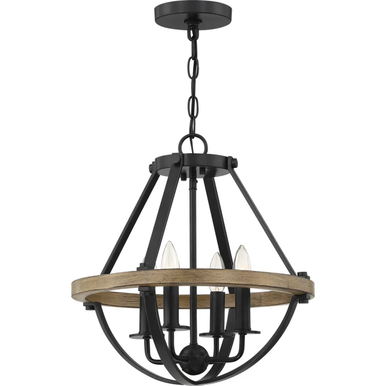 Bartlett 4-Light Semi-Flush Mount in Earth Black
