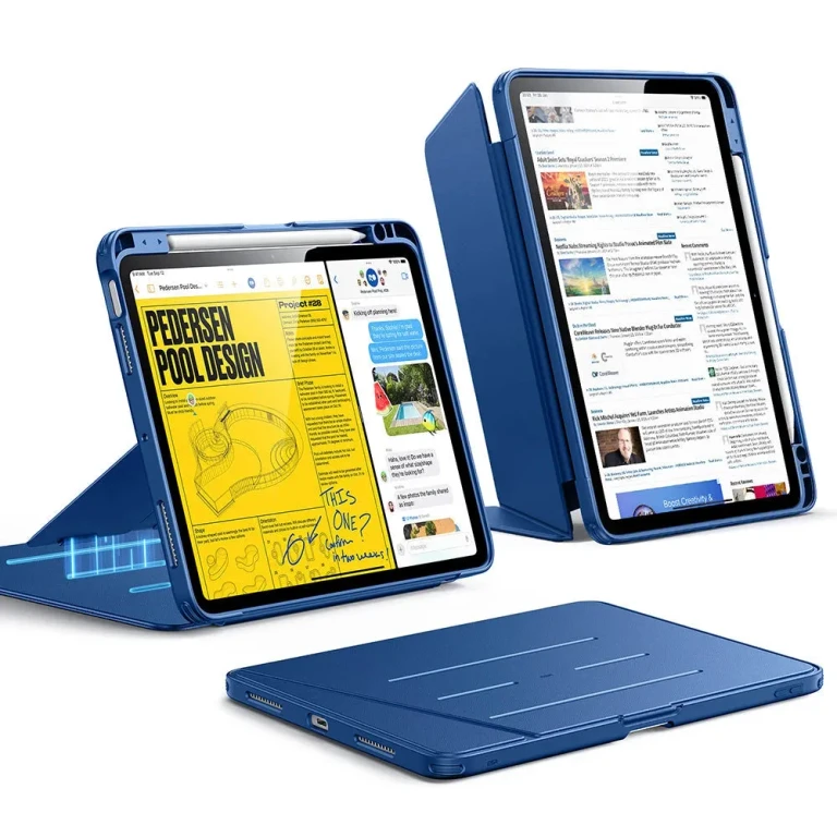iPad Air 11" (2025) Flip Magnetic Case with Pencil Holder - Navy Blue - Navy Blue