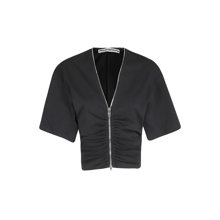 Alexander Wang Gathered T-Shirt Black Cotton - Women