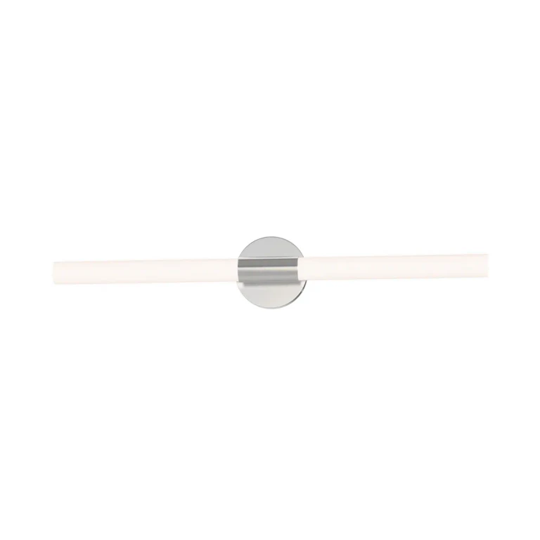 Satin Nickel LED Bathroom Vanity Light from the Tubi Collection