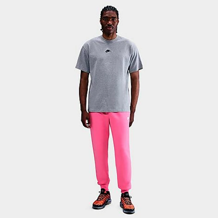 Nike Men's Club Fleece Premium Jogger Pants in Pinksicle/Pinksicle/White Size: XXS