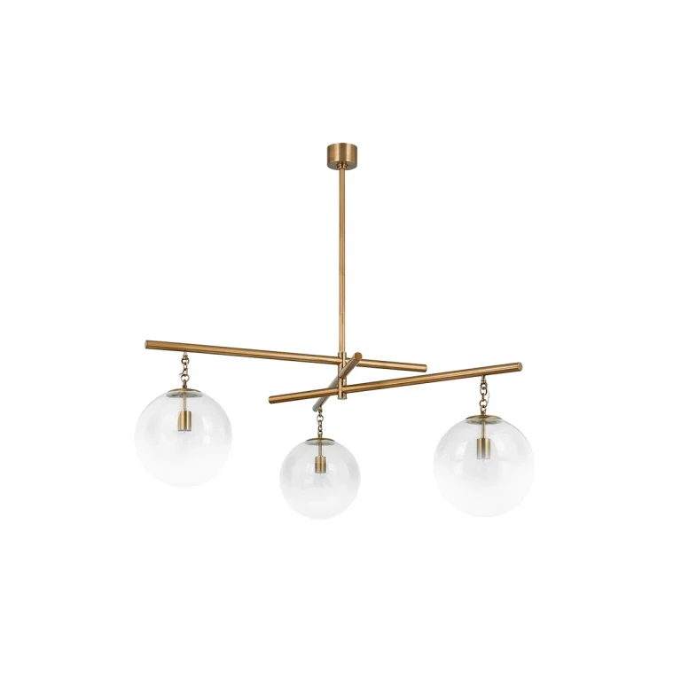 Patina Brass Three Light Chandelier from the Wade Collection