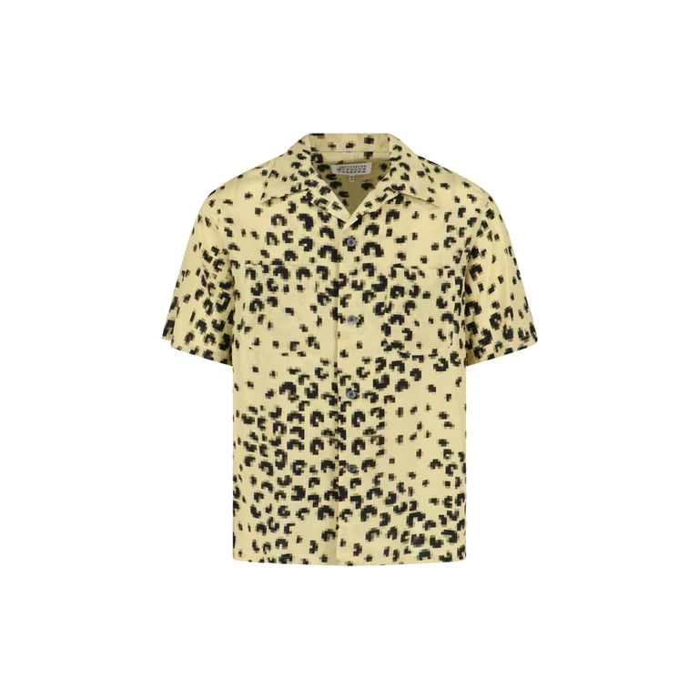 Maison Margiela Shirts Yellow Viscose - Men