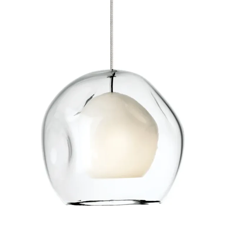 Satin Nickel One Light Pendant from the Jasper Collection