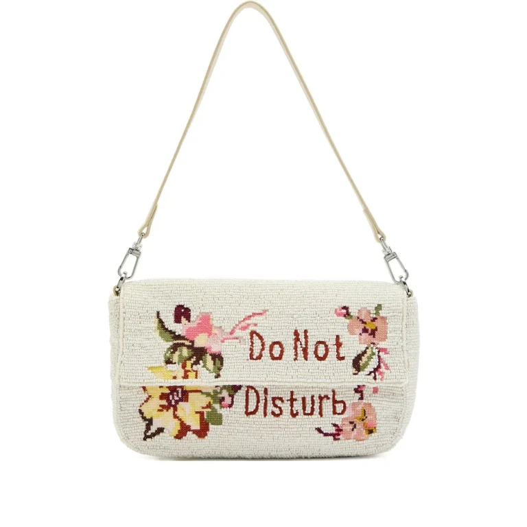 Borsa a spalla con perline STAUD Timmy Multi Bayadere Stripe