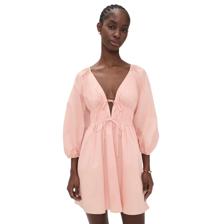 WAYF Leighton Mini Dress Espresso S