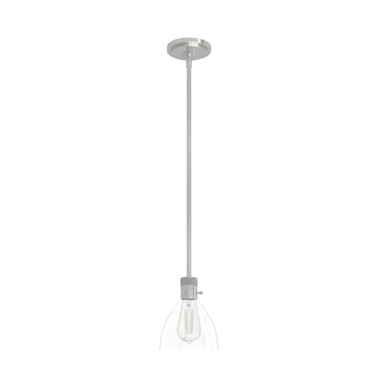 Brushed Nickel One Light Mini Pendant from the Van Nuys Collection