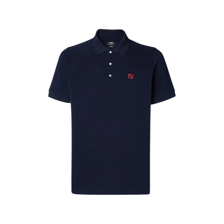Fendi White Logo Polo Shirt