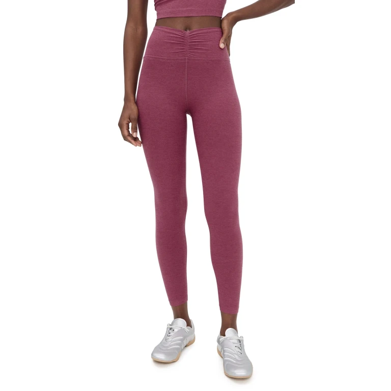 Beyond Yoga Spacedye Centered Midi Leggings Smooth Mauve Heather S