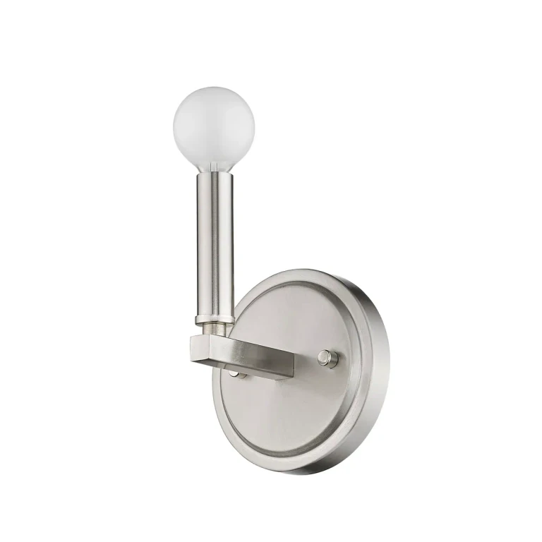 Satin Nickel One Light Wall Sconce from the Sawyer Collection