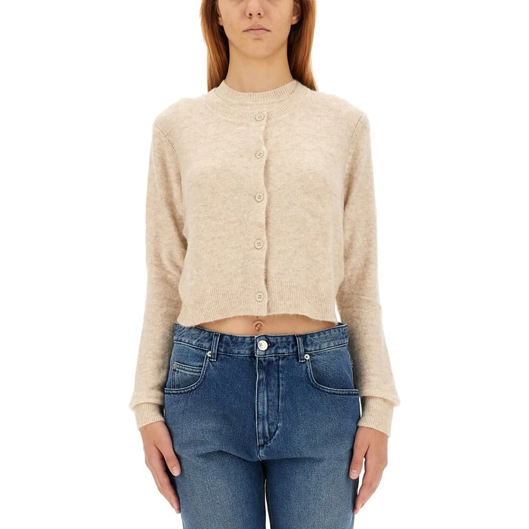 Marant Étoile Buttoned Straight Hem Knitted Cardigan