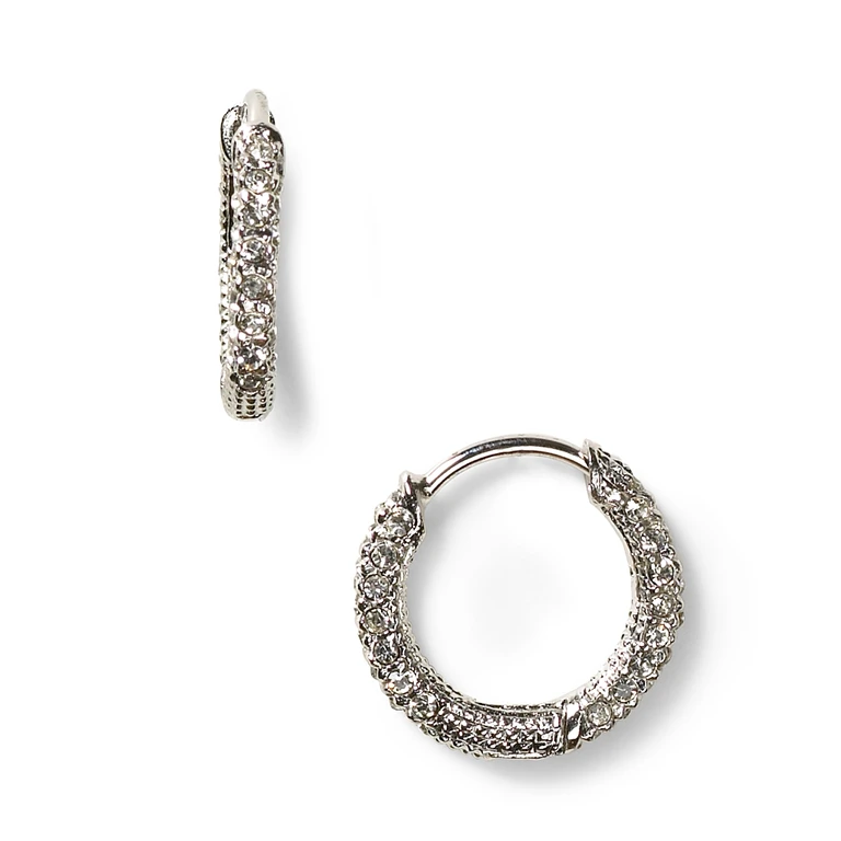 Nadri Pave Huggie Hoop Earrings